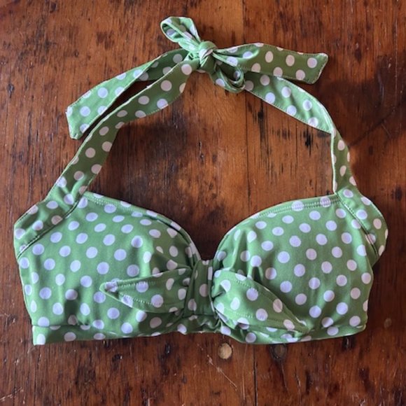Pinup Couture Polka Dot Bikini Top - Picture 1 of 7